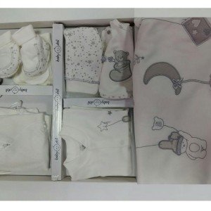 ست 10تکه نخی لوکس نوزادی طرح خرس