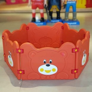 استخر توپ کودک و پارک حفاظ خرسی رنگ نارنجی مدل  50676