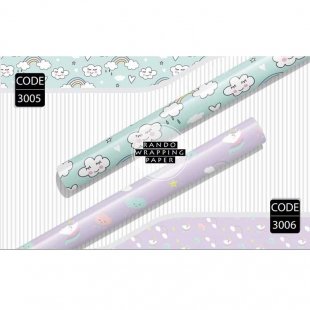 کاغذ کادو یک رو طرح ابر کد 3005