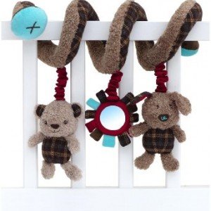 آویز تخت و کریر نوزاد و کودک طرح  سگ و خرس little bird کد 3048