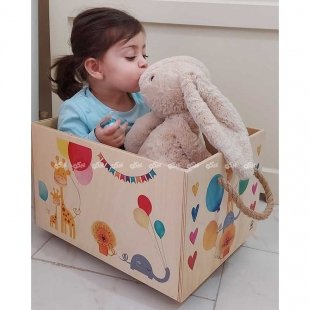 باکس چوبی اسباب بازی چرخدار پوپولوس کد 10815