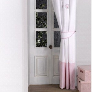 پرده اتاق کودک kidboo طرح rabitto pink