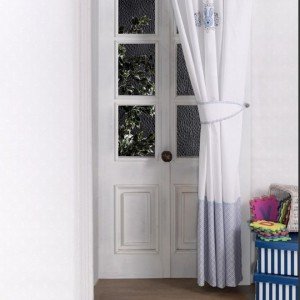 پرده اتاق کودک kidboo طرح rabitto blue