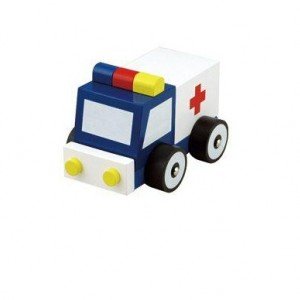 ماشین آمبولانس چوبی tooky_toys کدtkb152