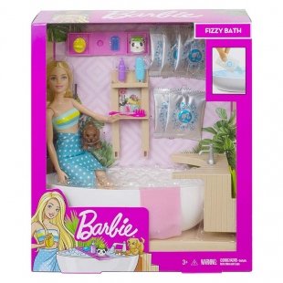 عروسک باربی با وسایل حمام کد GJN32