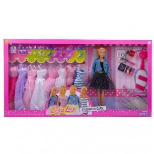 عروسک باربی با لباس اضافه مدل دفا مشکی کد 8426