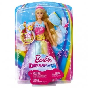 عروسک باربی رنگین کمان با شانه جادویی کد FRB12