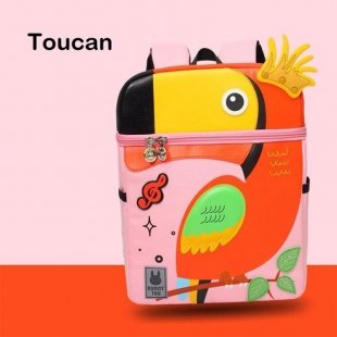 کوله پشتی دخترانه طرح پرنده توکان صورتی bunny too کد 3816313