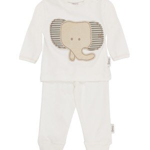 ست دو تکه بلوز و شلوار طرح فیل کرم  organix_penguin