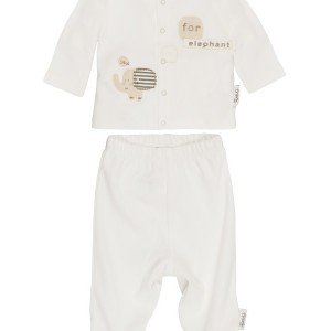 بلوز و شلوار جوراب دار طرح فیل کرم organix_penguin