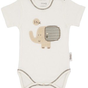 بادی آستین کوتاه فیل کرم organix_penguin