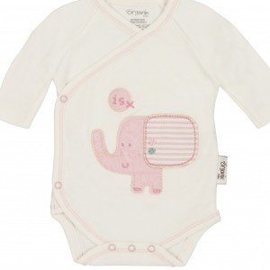 بادی آستین بلند کیمونو صورتی organix_penguin