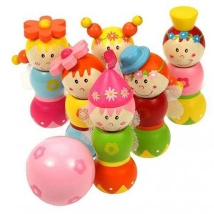 بولینگ چوبی کودک طرح دختر کد P/BZ-21/DU