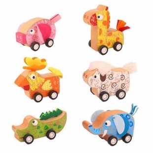 اسباب بازی ماشین عقب کش طرح حیوانات کد BZ-05-A