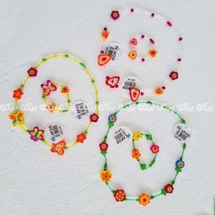 ست دستبند و گردنبند چوبی کد GR-04