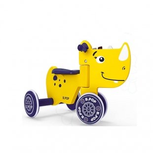 واکر و ماشین پایی موزیکال طرح کرگدن زرد کد 369