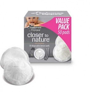 پد سینه 50 عددی با قدرت جذب بالا tommee_tippee Disposable Breast Pads کد 431238