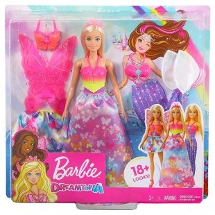 باربی پری دریایی با لباس اضافه و اکسسوری Dreamtopia کد GJK40
