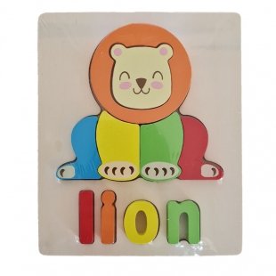 پازل چوبی جاگذاری آموزشی طرح شیر کد 3828A