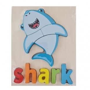 پازل چوبی جاگذاری آموزشی طرح کوسه کد 3828A