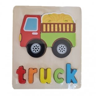 پازل چوبی جاگذاری آموزشی طرح کامیون کد 3828A