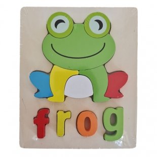 پازل چوبی جاگذاری آموزشی طرح قورباغه کد 3828A