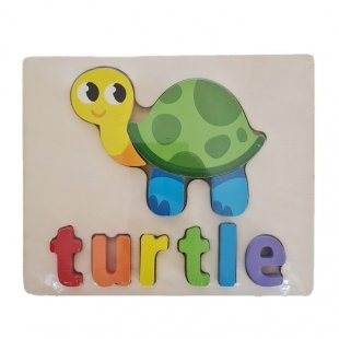 پازل چوبی جاگذاری آموزشی طرح لاکپشت کد 3828A