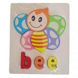 پازل چوبی جاگذاری آموزشی طرح زنبور کد 3828A