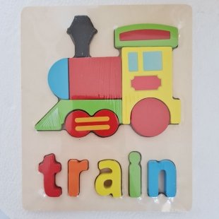 پازل چوبی جاگذاری آموزشی طرح قطار کد 3828A