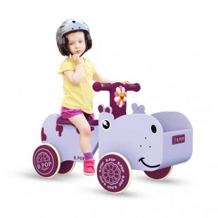 واکر و ماشین پایی موزیکال طرح اسب آبی بنفش روشن کد 367