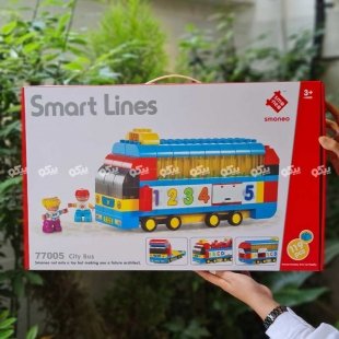 لگو اتوبوس اعداد و حروف 119 تکه با فیگور اسمونو smoneo کد 77005