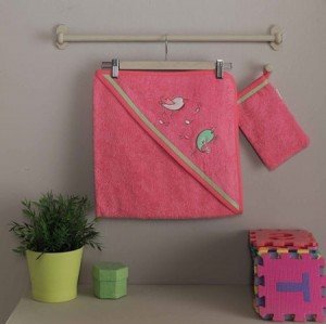 ست دو تكه حوله كودك kidboo مدلsinger birds