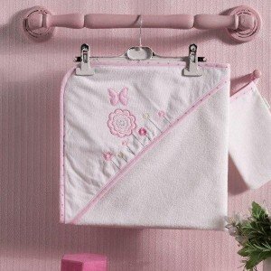 ست دو تكه حوله كودك kidboo مدلsweet flowers