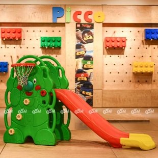 سرسره کودک 3 پله  فیل رنگ سبز کد 5130