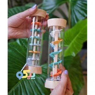 جغجغه استوانه‌ای چوبی مدل نهنگ و هشت پا کد P/BZ-41-A/NH