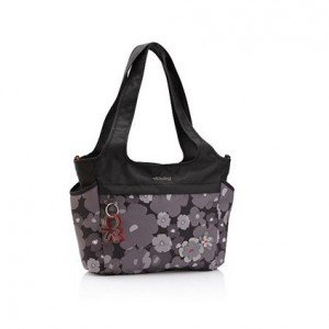 کیف مادر گلدار طوسی okiedog مدل 28292