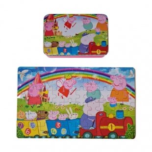 پازل پپاپیگ قوطی فلزی 60 تکه کد P/GB6675/B