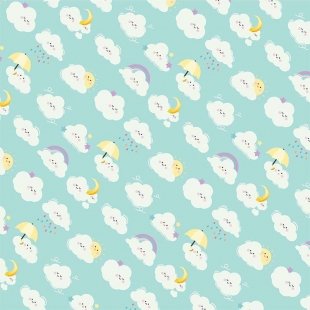 کاغذ کادو یک رو طرح ابر مدل 3024