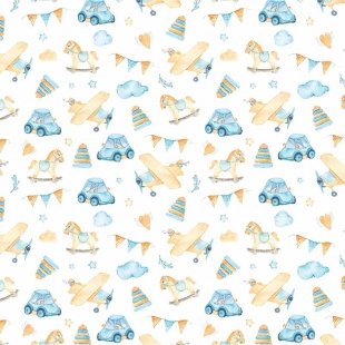 کاغذ کادو یک رو طرح هواپیما و ماشین مدل 4003