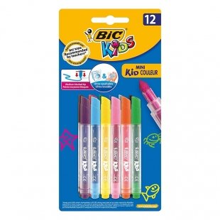 ماژیک نقاشی 12 رنگ بیک Bic مدل کید کالر مینی کد 684673