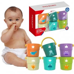 اسباب بازی سطل آب بازی و شن بازی 6 عددی هانگر Huanger کد HE0223