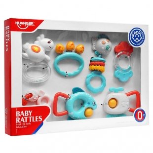 ست جغجغه و دندانگیر 7 عددی هانگر Huanger  کد HE0131