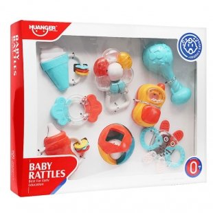 ست جغجغه و دندانگیر 8 عددی هانگر Huanger کد HE0130