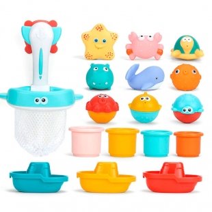 اسباب بازی حمام 17 عددی حیوانات دریایی هانگر Huanger مدل HE0217