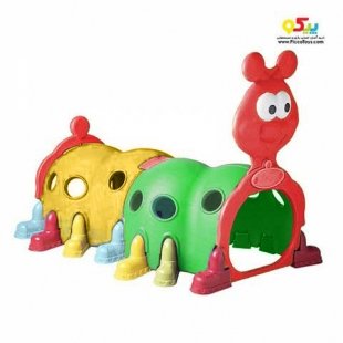 تونل هزارپا ایرانی بدنه سبز زرد با سر و دم قرمز کد 3922985