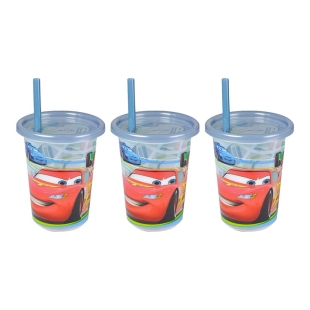 لیوان نی دار کودک 3 عددی the first years طرح مک کوئین کد 09295