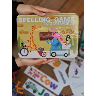 بازی حروف انگلیسی چوبی با کارت آموزش کلمات کد 0499