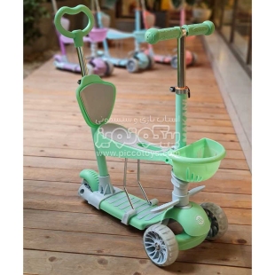 اسکوتر کودک کیکابو 4 در 1 مدل kikkaboo bonbon رنگ سبز نعنایی کد 31006010099