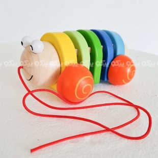 اسباب بازی چوبی کرم چرخ دار کد P/BZ-29-A/K