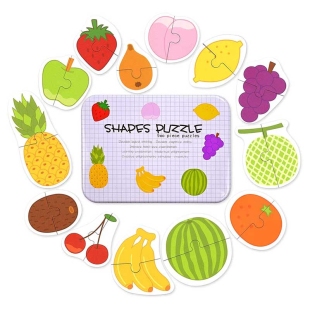 پازل با قوطی فلزی مدل میوه ها کد P/100109/D